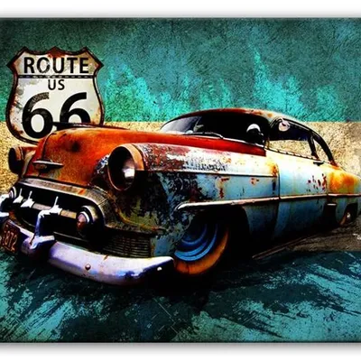 Retro - route 66 - 60x90 cm - g93160