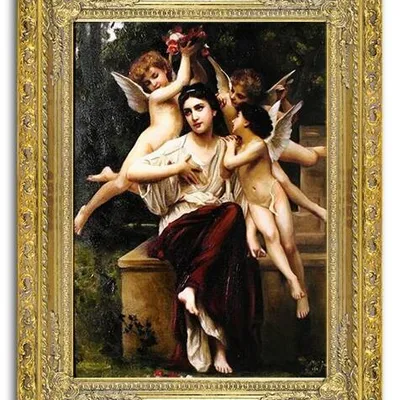 Aniołki - anielska wizyta - 72x92 cm - g05016