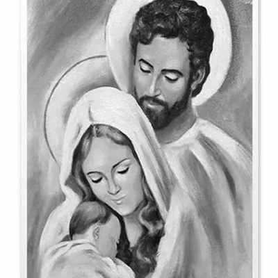 Obraz olejny - religijne - najświętsza rodzina - 63x93 cm - g105071
