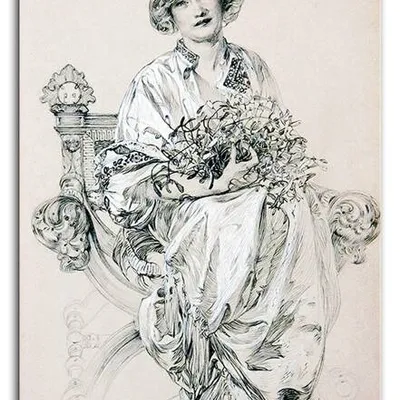 Alfons mucha - rysunki - 50x70 cm - g93782
