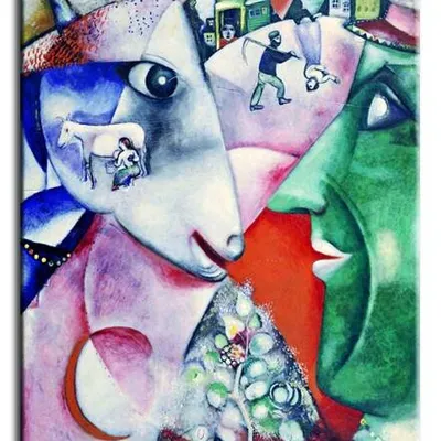 Marc chagall - ja i wieś - 50x70 cm - g92556