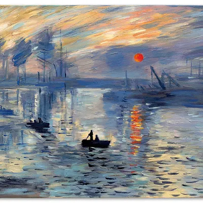 Obraz olejny - impresjoniści - claude monet - impresja. wschód słońca - 60x90 cm - g109295