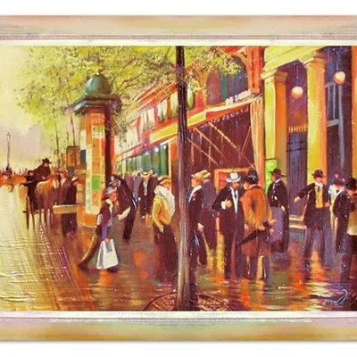 Architektura - tłum przechodniów - 63x84 cm - g04186