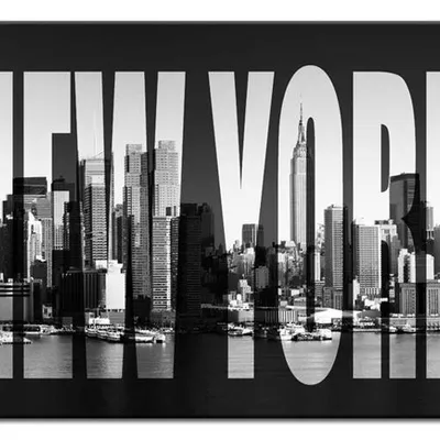 New york - w bieli i czerni - 90x60 cm - g17926