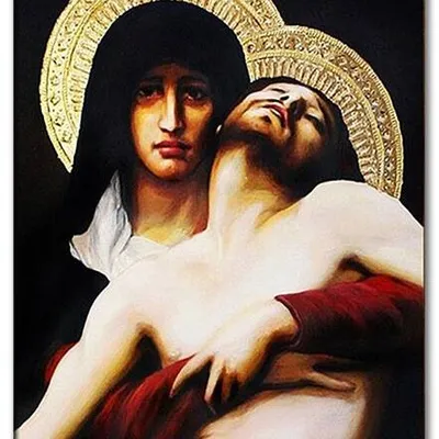 Obraz olejny - obrazy maryjne - william adolphe bouguereau - pieta - 80x120 cm - g119363
