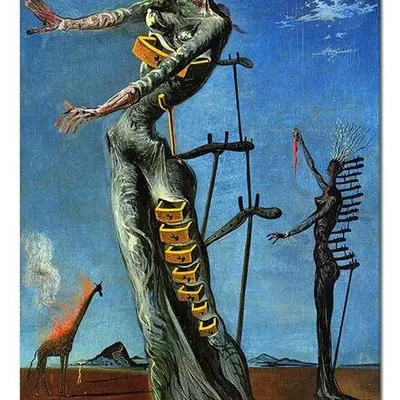 Obraz drukowany - salvador dali - płonąca żyrafa - 50x70 cm - g109793