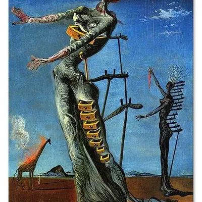 Salvador dali - płonąca żyrafa - 40x50 cm - g93749