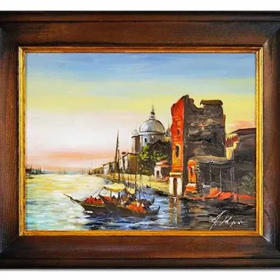 Marynistyka - wenecki port - 45x55 cm - g16092