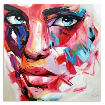 Obraz olejny - abstrakcyjne - 90x90 cm - g109021