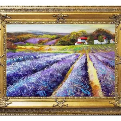 Pola lawendowe - kwitąca pora - 90x120 cm - g16456