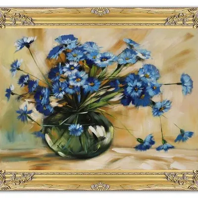 Obraz olejny - bukiety mieszane - 64x84 cm - g104882