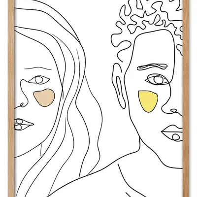 Obraz - abstrakcje - postacie - 53x73cm - g111135