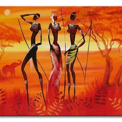 Afryka i egipt - polowanie - 60x90 cm - g02719