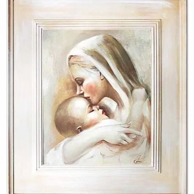 Maryja - pocałunek matki - 66x76 cm - g15501