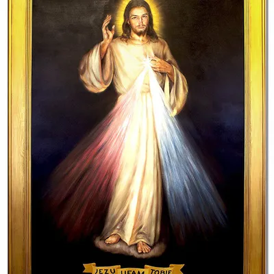 Obraz olejny - jezus chrystus - jezu ufam tobie - 145x205 cm - g118431