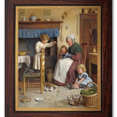 Joseph clark - drażniąc kotka - 27x31 cm - g95065