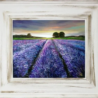 Pola lawendowe - po lawendowy horyzont - 66x76 cm - g16366
