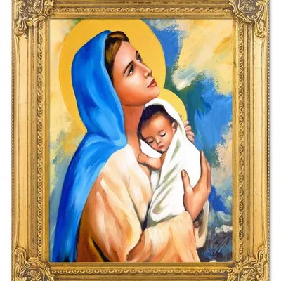 Maryja - maryja z dzieciątkiem - 40x50 cm - g01541