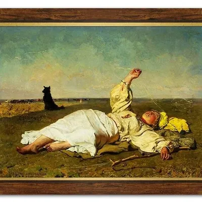 Józef chełmoński - babie lato - 68x89 cm - g94404