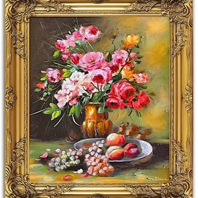 Róże - jesienna kompozycja - 53x64 cm - g03334