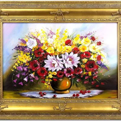Bukiety mieszane - natura w wazonie - 90x120 cm - g16454