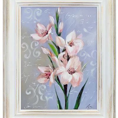Obraz olejny - kwiaty - 42x52 cm - g16834