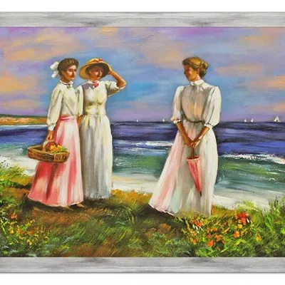 Ludzie - spacer nad morzem - 200x140 cm - g94784