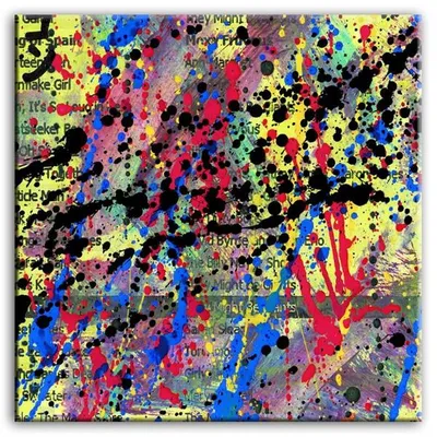 Abstrakcja - styl pollocka - 80x80 cm - g92950