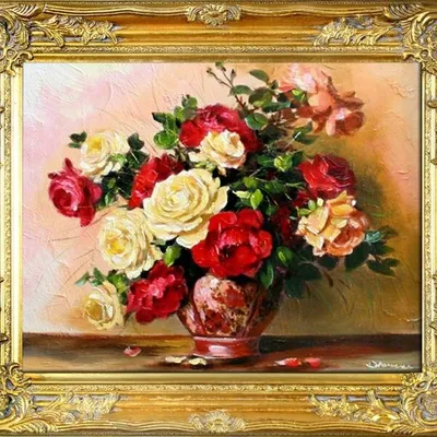 Róże - bukiecik dla wiesi - 53x64 cm - g03685