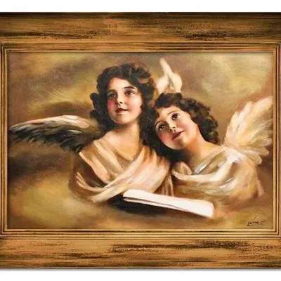 Aniołki - zachwyt aniołów - 76x96 cm - g15219