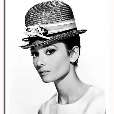 Audrey hepburn - w kapeluszu - 40x50 cm - g17615