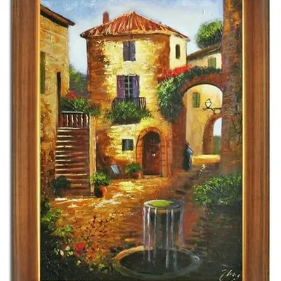 Architektura - ceglany gościniec - 63x84 cm - g02529