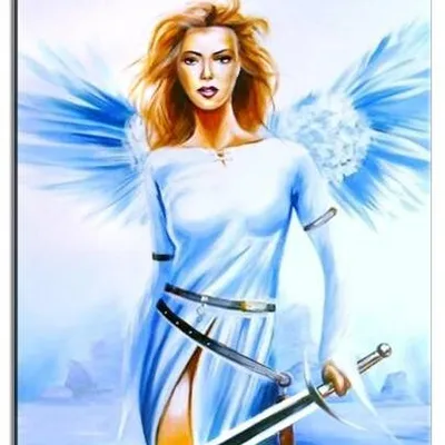Aniołki - miecz sprawiedliwości - 50x70 cm - g02126