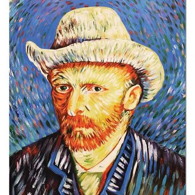 Obraz olejny - vincent van gogh - kwitnący migdałowiec - 90x90 cm - g111615