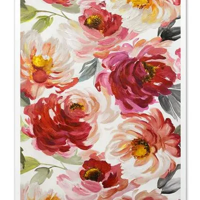 Obraz olejny - kwiaty nowoczesne - 63x93 cm - g104387
