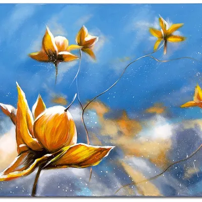 Bukiety mieszane - w deszczu - 50x70 cm - g00765