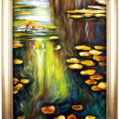 Obraz olejny - impresjoniści - claude monet - nenufary - 73x103 cm - g118465