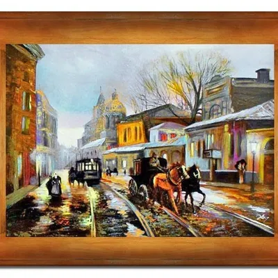 Architektura - nocny ruch - 72x92 cm - g15696
