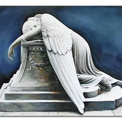 Aniołki - upadły anioł - 60x90 cm - g04172