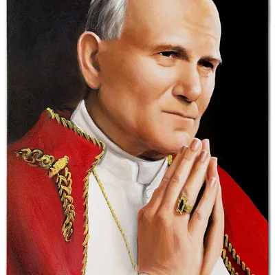 Obraz olejny - papież jan paweł ii - 60x90 cm - g119224
