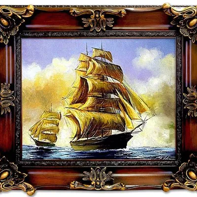 Marynistyka - pogoń - 65x75 cm - g93237