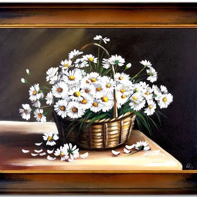 Obraz olejny - bukiety mieszane - 65x85 cm - g104872