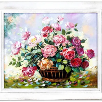 Róże - kwiaty zuzi - 53x64 cm - g15822