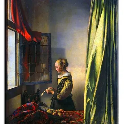 Jan vermeer - czytająca list - 40x50 cm - g92562