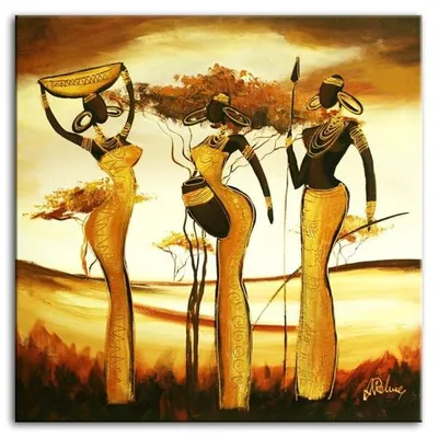 Afryka i egipt - kobiety w pracy - 60x60 cm - g00541