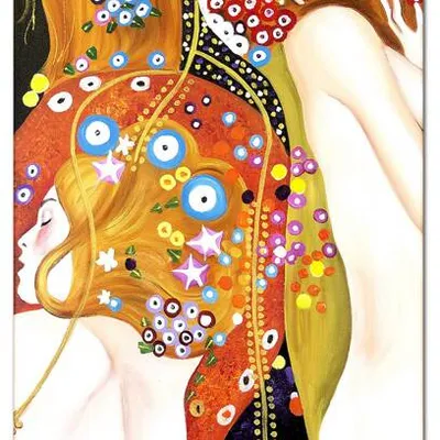Obraz olejny - gustav klimt - węże wodne i - 80x120 cm - g118910