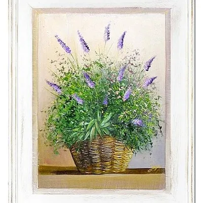 Lawenda - w koszyczku - 40x50 cm - g15354
