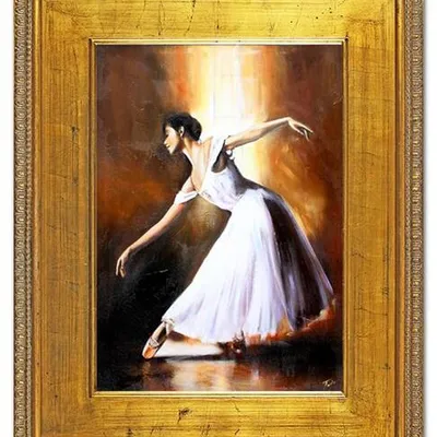 Obraz olejny - baletnice - 82x102 cm - g107687