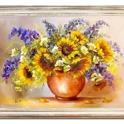 Słoneczniki - bzy i słoneczniki - 75x105 cm - g01868