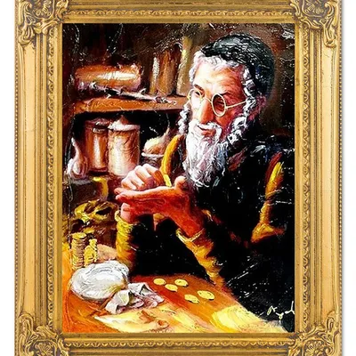 Żyd na szczęście - handlowiec - 40x50cm - g00801